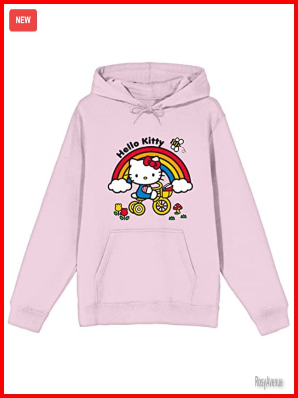 Hello Kitty Hoodie Long Sleeve Pullover Sweatshirt Cozy Relaxed Fit